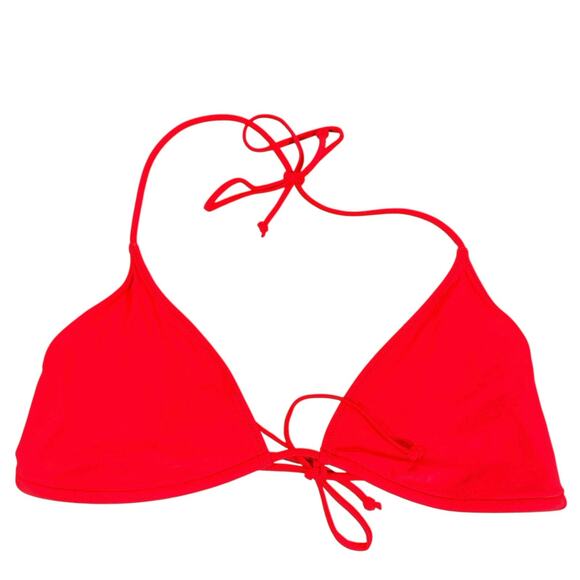 NWT J.Crew Women's Red Solid Halter Adjustable Strap Bikini Top Size XXL - Picture 1 of 6